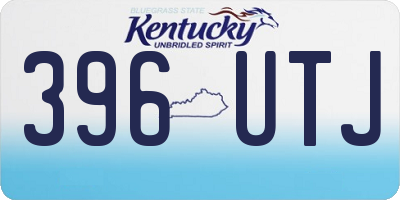 KY license plate 396UTJ