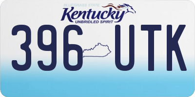 KY license plate 396UTK