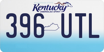 KY license plate 396UTL