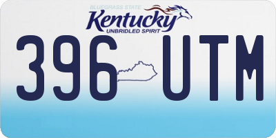 KY license plate 396UTM