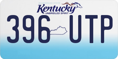 KY license plate 396UTP