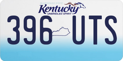 KY license plate 396UTS