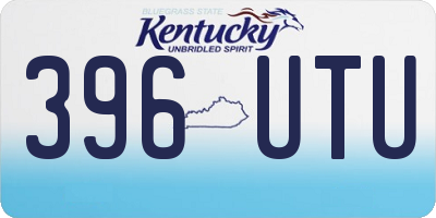 KY license plate 396UTU