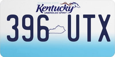 KY license plate 396UTX