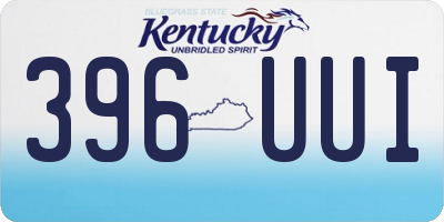 KY license plate 396UUI