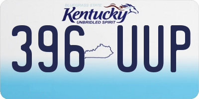 KY license plate 396UUP