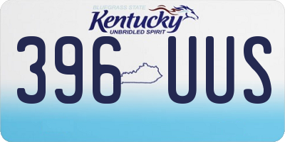 KY license plate 396UUS