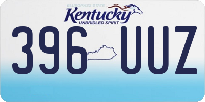 KY license plate 396UUZ