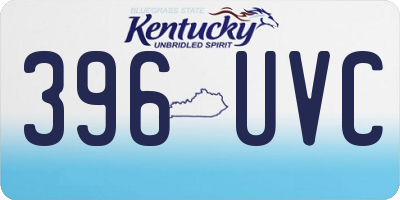 KY license plate 396UVC