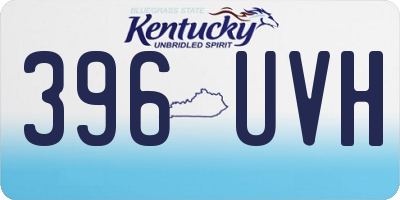 KY license plate 396UVH