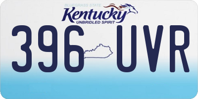 KY license plate 396UVR