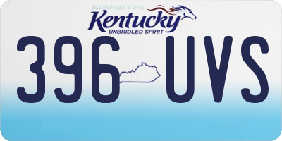 KY license plate 396UVS