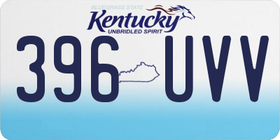 KY license plate 396UVV