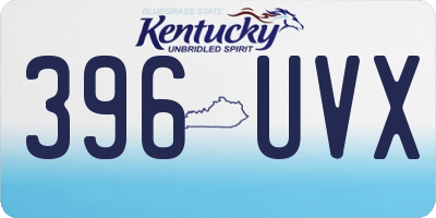 KY license plate 396UVX