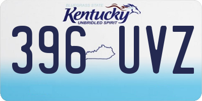 KY license plate 396UVZ
