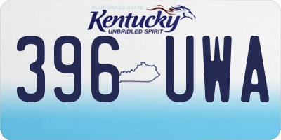 KY license plate 396UWA