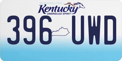 KY license plate 396UWD