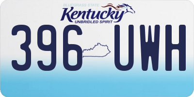 KY license plate 396UWH