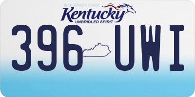 KY license plate 396UWI