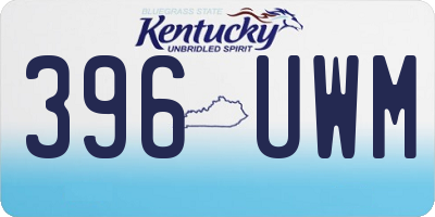 KY license plate 396UWM