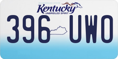 KY license plate 396UWO