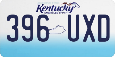 KY license plate 396UXD
