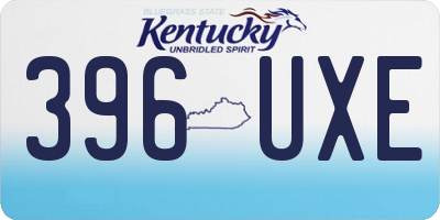 KY license plate 396UXE