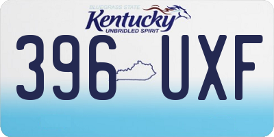 KY license plate 396UXF