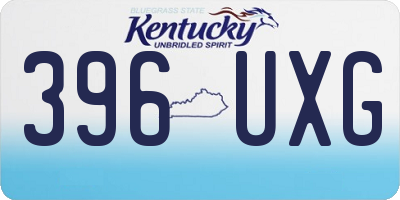 KY license plate 396UXG