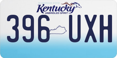 KY license plate 396UXH