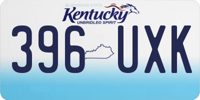 KY license plate 396UXK