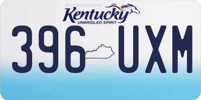 KY license plate 396UXM