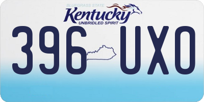 KY license plate 396UXO