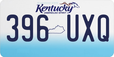 KY license plate 396UXQ