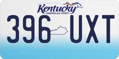 KY license plate 396UXT