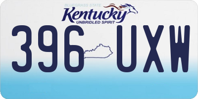 KY license plate 396UXW
