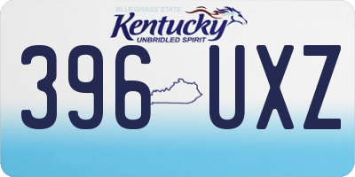 KY license plate 396UXZ