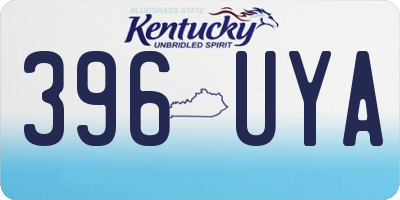 KY license plate 396UYA