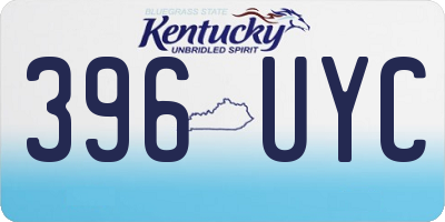 KY license plate 396UYC