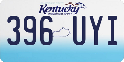 KY license plate 396UYI