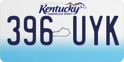 KY license plate 396UYK
