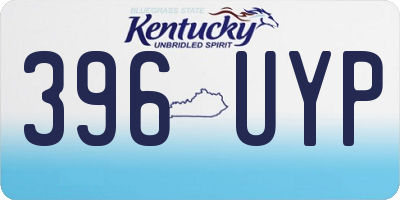 KY license plate 396UYP