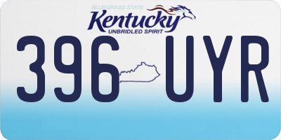 KY license plate 396UYR