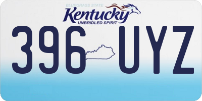 KY license plate 396UYZ
