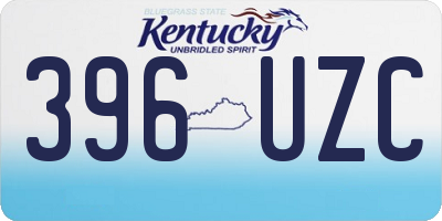 KY license plate 396UZC