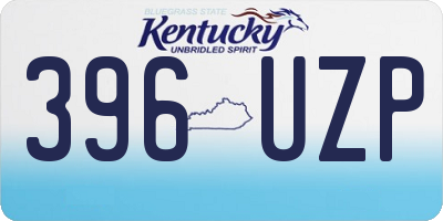KY license plate 396UZP