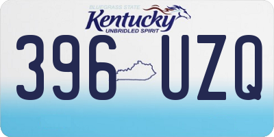 KY license plate 396UZQ
