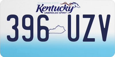 KY license plate 396UZV
