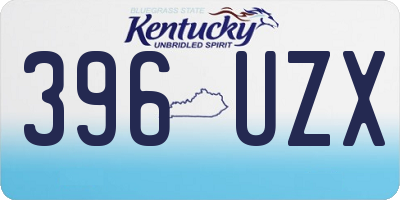 KY license plate 396UZX