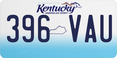 KY license plate 396VAU
